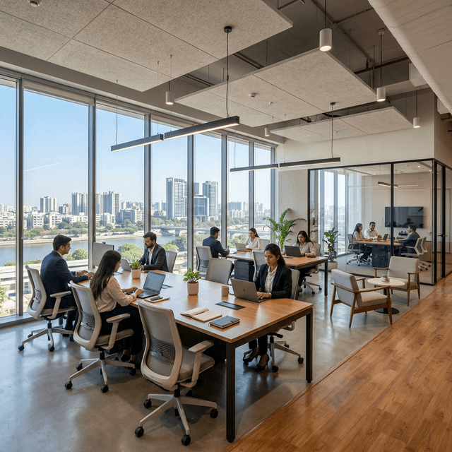 Modern coworking space in Ahmedabad
